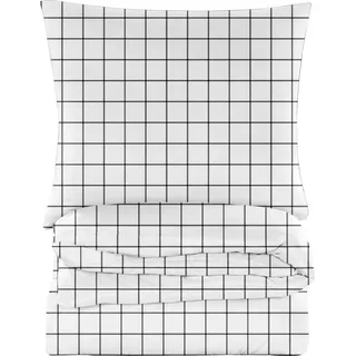 Baumwollbettwäsche 200x200 kariert - Beige