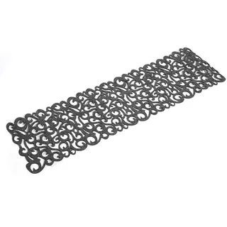 FTVOGUE 7 Farben Rechteck Hohl Filz Tischläufer Tischdecke Mats Platzdeckchen Haushalt Dekorationen grau