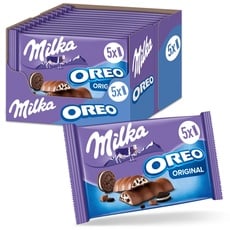 Milka und OREO Riegel, 13 x 185g, Schokoladenriegel mit Oreo Keksstückchen in Milchcrème