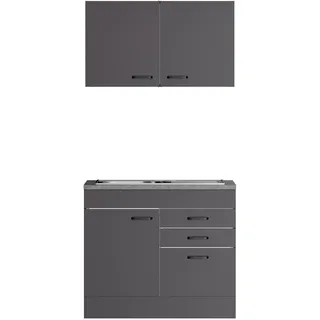 OPTIFIT Pantryküche 100 cm grau
