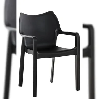 CLP Diva Gartenstuhl 57 x 53 x 84 cm schwarz