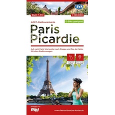 ADFC-Radtourenkarte F-PIC Paris Picardie 1:150.000, reiß- und wetterfest, E-Bike geeignet, GPS-Tracks Download