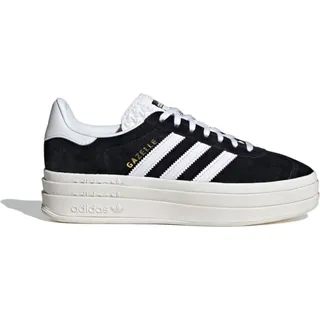 Adidas Gazelle Bold Frauen Schnürung Wildleder Plattform Turnschuhe Schwarz Weiß – 4 UK - 36 2/3 EU - 5,5 US / Schwarz-Weiss - Schwarz, Weiß