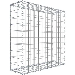 Gabiona Gabione 100 cm x 100 cm x 30 cm mit Maschenweite 10 cm x 10 cm