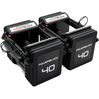POWERBLOCK Pro 100 EXP Stage 1 - Verstellbare Hantelset - 1 bis 18 kg pro Hantel - Robuste Stahlkonstruktion, Erweiterbar mit Erweiterungskits - Geeignet für Intensiven Gebrauch