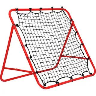 Yakimz Fußball Rebounder Kickback Rückprallwand Tor Prallwand Netz Einstellbar für Übungen 103 x 100 cm - Rot