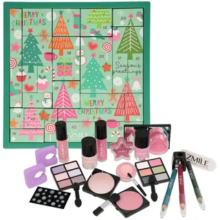 ZMILE COSMETICS Beauty Adventskalender 'Pinetrees' - 24 Überraschungen zum Schminken und Stylen im trendigen Puzzle-Adventskalender mit veganer Kosmetik