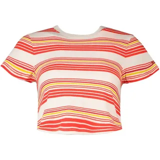Superdry Vintage Crop Top - White / Red Stripe - M