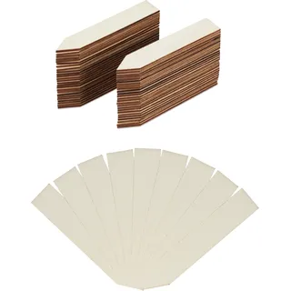 relaxdays 180 x Pflanzenstecker Holz - Hellbraun