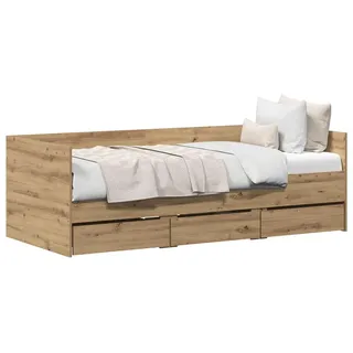 vidaXL Tagesbett mit Kopfteil Artisan-Eiche 90 x 200 cm Holzwerkstoff - Braun