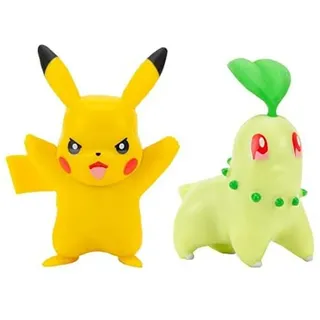 Jazwares Pokémon Battle Figuren Wave 10 (5 bis 8 cm) Pikachu + Endivie