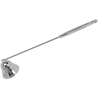 Kerzenlöscher, Edelstahl-Kerzenlöscher, Dochtlöscher, Vintage Kerzenlöscher aus Edelstahl mit langem Griff, Zubehör-Set für Duftkerzen, dekoratives Glockenobjekt in, Kerzenzubehör, Silber