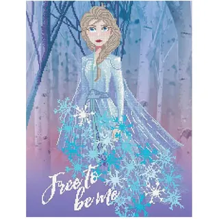 Diamond Dotz CD-851900412 Disney Frozen II, "Free to be me", ca. 65 x 50 cm groß, Diamond Painting, Malen mit Diamanten, funkelndes Bild zum Selbstgestalten, für Kinder und Erwachsene