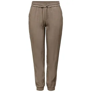 ONLY Damen Jogginghose ONLKELDA-Emery Uni W34-W42 Viskose Gummibund Tunnelzug, Größe:34W / 32L, Farbvariante:Walnut 15203946