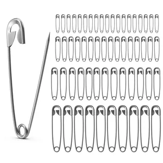 100x Stück Sicherheitsnadeln Mix - Klein & Groß - Safety pins Nadeln Set - Verbandklammern zum Nähen & Schneidern