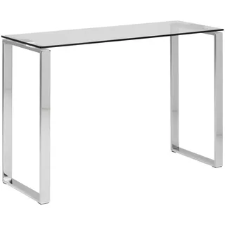 Ambia Home Konsolentisch , Klar, Chromfarben , Glas , rechteckig , eckig , 110x76x40 cm , Wohnzimmer, Wohnzimmertische, Konsolentische