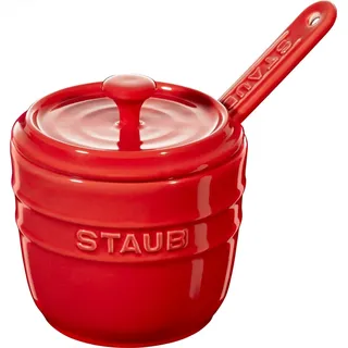 Staub Ceramic Zuckerdose Geschenkkarton 9,6 x 10,4 x 9,6 cm, Ø 9 cm rund Kirschrot - Rot