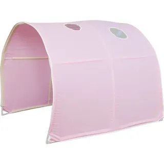 Homestyle4u 1440, Kinder Tunnel für Hochbett Bettzelt Betttunnel Kinderbett, 90 cm Rosa