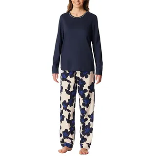 Schiesser Damen Schlafanzug Set lang Baumwolle Modal - Nightwear