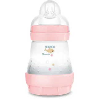 MAM Easy Start Anti-Colic Babyflasche (160 ml), besonders gut akzeptierte Milchflasche, Baby Trinkflasche mit Bodenventil gegen Koliken & Sauger Größe 1, 0+ Monate, Delfin