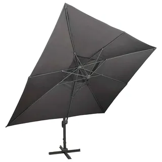 vidaXL Ampelschirm mit Doppeldach Anthrazit 400 x 300 cm - Grau