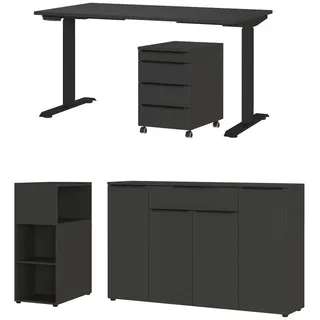 Germania Büromöbel-Set »Mailand« 4 Stk. tlg. inkl. Schreibtisch, Rollcontainer, Raumteiler und Sideboard GERMANIA Weiß