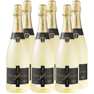 Freixenet Carta Dry (6 x 0,75 l) – Trockener Schaumwein aus Spanien mit Mirabellen-, Zitrus- und Blumennuancen, aus Macabeo und Chardonnay, zu Käse oder Desserts