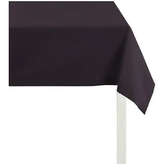 Tischdecke APELT "4362 Rips - UNI" Gr. 1, schwarz, Ø:170cm, Baumwolle, Polyester, Tischdecken, Tischdecke, Wasser- und Schmutzabweisend