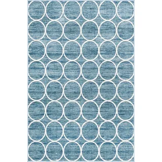 Myflair Möbel & Accessoires Teppich »Titan Trellis, LAGERRÄUMUNG!« rechteckig 13 mm Höhe Kurzflor, gewebt, modernes Design, Motiv Kreise Myflair Möbel & Accessoires B : cm 1 Stk.