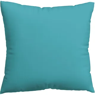 Kissenbezug SCHLAFGUT "Premium Kissenbezug Knitted Jersey (1 St)", blau (petrol mid), B:80cm L:80cm, Jersey, Obermaterial: 95% Baumwolle, 5% Elasthan, Kissenbezüge, Kissenbezug, Ton-in-Ton Reißverschluss, Bio-Baumwolle mit Elasthan, Uni, OEKO Tex