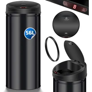 KESSER® Automatik Sensor Mülleimer Abfalleimer Abfall EDELSTAHL Papierkorb - Silber