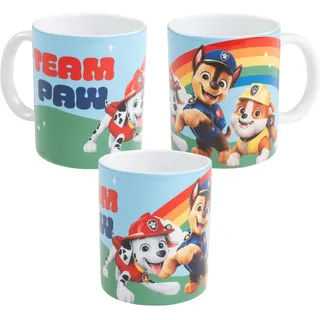 Paw Patrol Tasse - Regenbogen Kaffeetasse Becher Kaffeebecher aus Keramik 320 ml