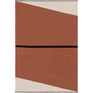 benuta Pop Baumwollteppich Lenny Terracotta 80x120 cm , Textil , Abstrakt , Rechteckig , 80x120 cm , Gots , für Fußbodenheizung geeignet , Teppiche und Böden, Teppiche