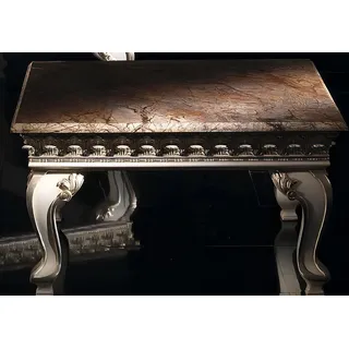 Luxus Couchtisch Beistelltisch Holz Möbel Klassische Tische Barock Rokoko Tisch - Braun