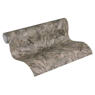 A.S. Création Livingwalls Vliestapete Metropolitan Stories Francesca Milano Tapete mit Palmenprint in Dschungel Optik 10,05 m x 0,53 m beige metallic schwarz Made in Germany 369271 36927-1