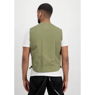 Funktionsweste ALPHA INDUSTRIES "Military Vest", Herren, Gr. S, grün (olive), Obermaterial: 100% Baumwolle, Westen Funktionsweste
