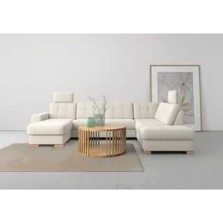 sit&more Wohnlandschaft "Quincy U-Form", wahlweise mit Bettfunktion und Bettkasten,