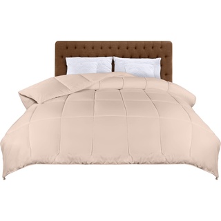 Utopia Bedding Bettdecke 220 x 240 cm, Ganzjahres-Bettdecke, Leichte Bettdecke mit Polyesterfüllung, Mikrofaser Schlafdecke (Beige)