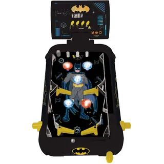 Lexibook JG610BAT Elektronischer Batman-Flipper, lustige Geräusche und Lichteffekte, 5 Hindernisse, funktioniert mit 3 LR14-Batterien, Schwarz/Gelb