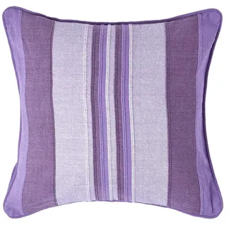 Homescapes Kissenhülle Morocco Stripe 45/45 cm, 100% Baumwolle , Lila , Textil , Gestreift , Quadratisch , 45x45 cm , Oeko-Tex® , Heimtextilien, Bezüge, Kissenbezüge