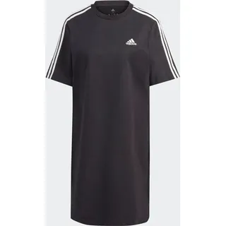 Adidas Essentials 3-Streifen Single Jersey Boyfriend T-Shirt-Kleid Black S