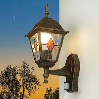 Außenleuchte mit Bewegungsmelder - Landhausstil für Wand, Balkon und Terrasse