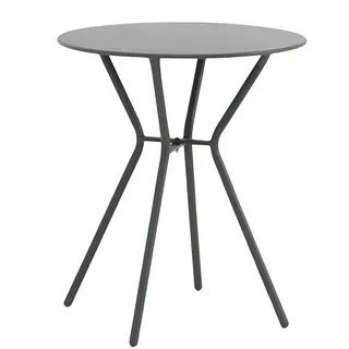 Bistrotisch rund 70x60cm Terrasse Balkon Balkontisch tisch klein schwarz Garten
