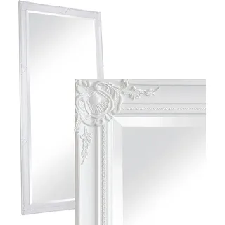 LC Home Wandspiegel Barock weiß ca. 180 x 80 cm Antik-Stil m. Facettenschliff XL Ganzkörperspiegel