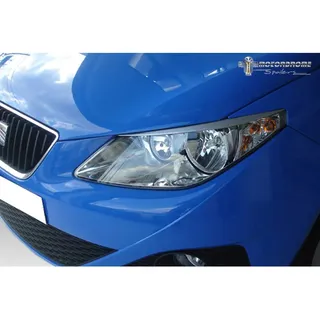 Motordrome Scheinwerferblenden kompatibel mit Seat Ibiza 6J 3/5-türer & ST 2008-2017 (ABS)