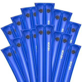 VEVOR Pool Beschwerungssack, 12 Packungen à 238 cm, 0,4 mm dicke PVC-Säcke mit Gewichten mit auslaufsicherem Schraubverschluss, Wassersäcke zur Befestigung von Poolabdeckungen im Winter, blau