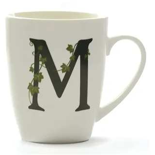 la Porcellana Becher Buchstabe M, Weiß