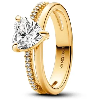 Pandora Doppelband Herz Ring 163100C01 Damenring