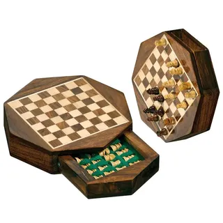 Philos Magnetisches Reise Schachspiel Octagon Mini 10 mm Feld, 15 mm König