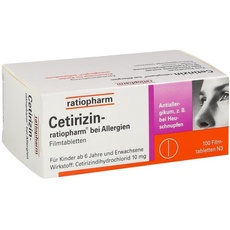 Bild Cetirizin-ratiopharm bei Allergien 10 mg Filmtabl.
